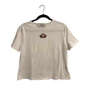 St. John Sport t-shirt white and embroidered logo size M